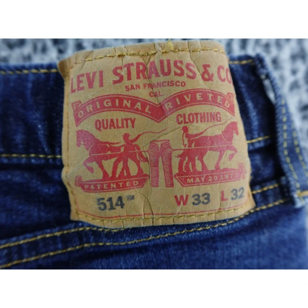 Levi's 514 Slim‎ Fit Dark Wash Jeans Men's Size 33x32
